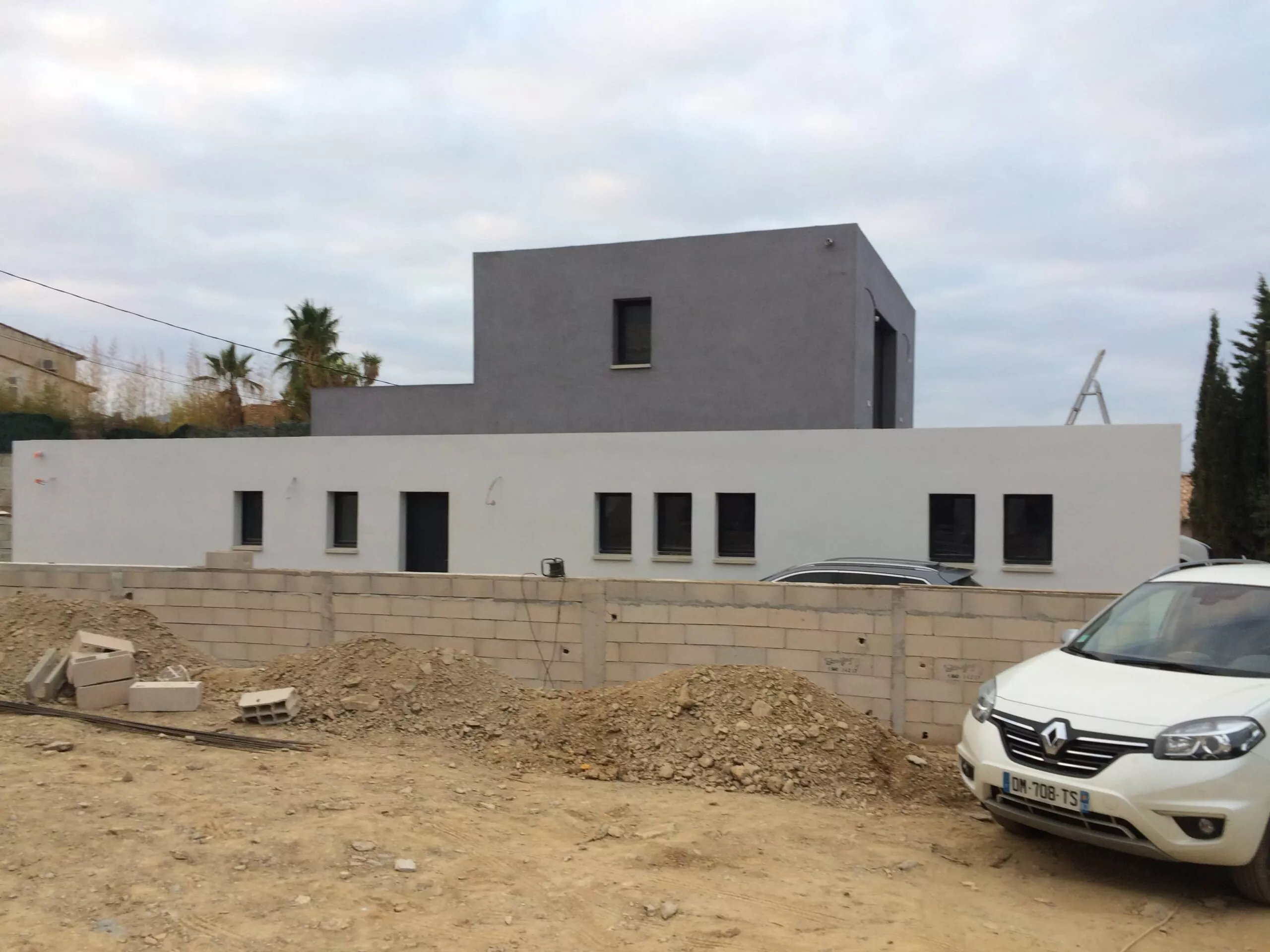 chantier maison BATISUN facadier à Toulon